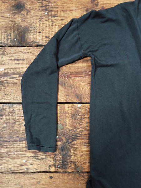 long tencel cardigan with thumb holes in charcoal
